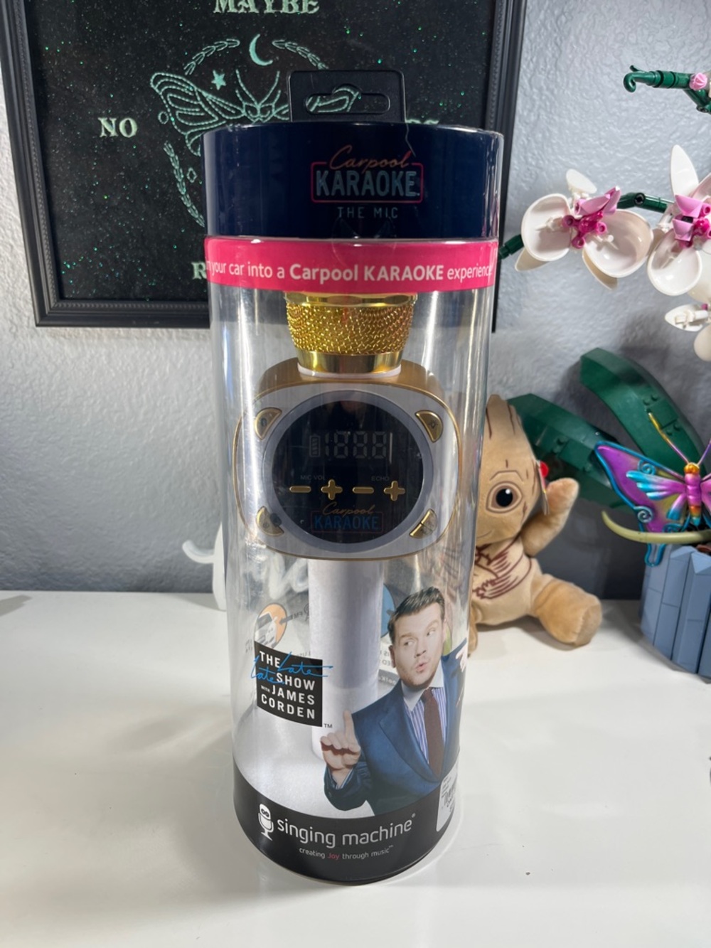 Carpool Karaoke The Mic Gold & White Singing Microphone
